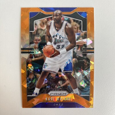 2019-20 Panini Prizm Orange Ice Prizm #19 Karl Malone Utah Jazz