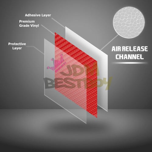 Forged Gloss Carbon Fiber Black Car Vinyl Wrap Air Release Sticker Sheet Film - 第 5/12 張圖片