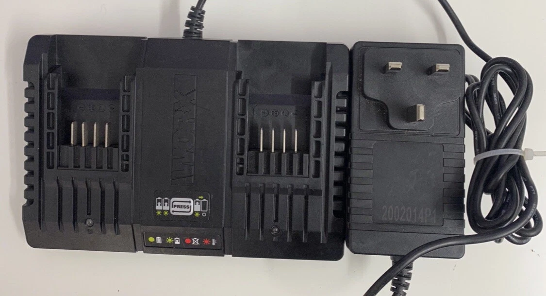 Genuine WORX WA3883 20V Dual Port Fast Battery Charger Power Cable