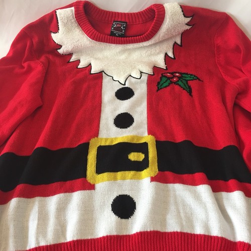 Well Worn Women’s Ugly Christmas Sweater Santa  Size XLarge NWTS - Picture 10 of 12