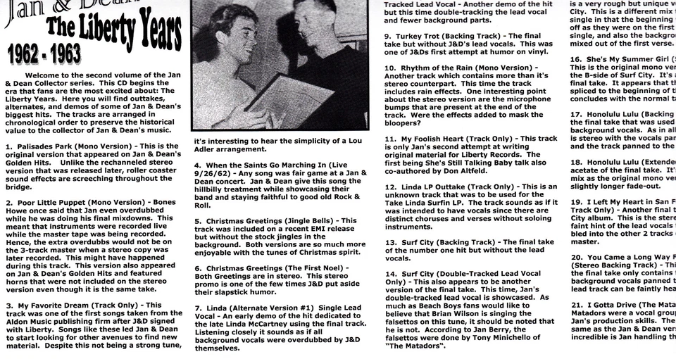 Jan and Dean - The Liberty Years V. 2 / Splendor of Bohemia JD-V2  Remastered! Foto 3 de 4