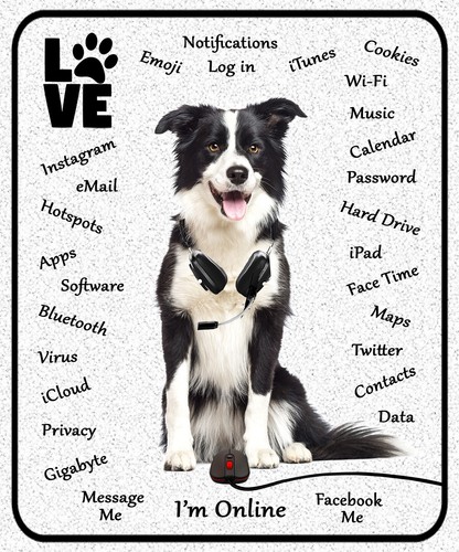 Border Collie Hundeliebhaber Geschenk. Einzigartige rutschfeste Mausmatte für Büro und Zuhause. - Bild 2 von 2