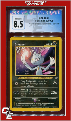 Sneasel (Unlimited) graded CGC 8.5 for sale on eBay
