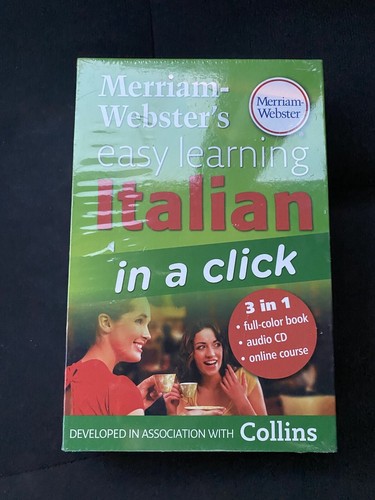 Merriam-Webster's Easy Learning Italian in a Click Book Audio CD (Under Table) - Picture 2 of 2