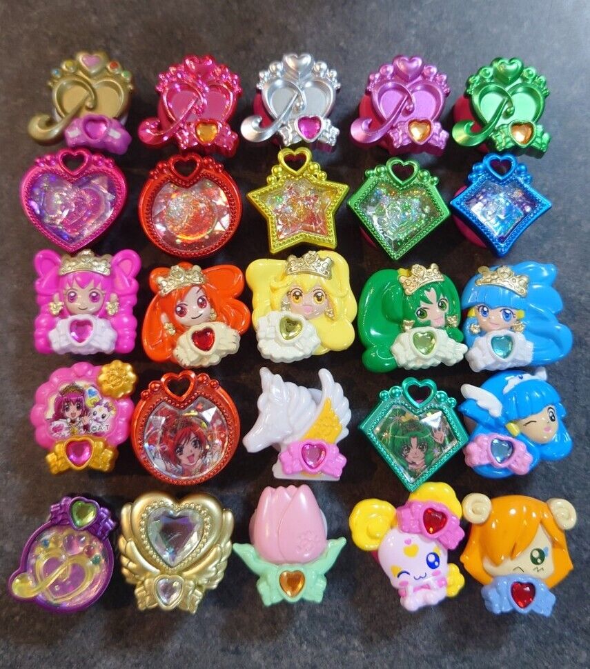 Glitter force Precure KAWAII Girls Figure Doll Toy Set Pretty Cure JAPAN  Used