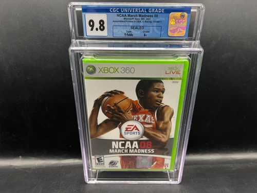 NCAA March Madness 08 Kevin Durant Xbox 360 CGC 9.8 A+ FACTORY SEALED WATA VGA