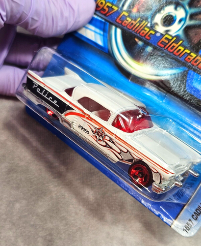 Hot wheels Sammlung Autos 1957 Cadillac Eldora do Brougham Police H9055 weiß - Bild 8 von 18