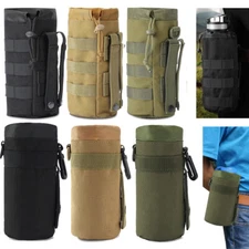Tactical Molle Water Bottle Pouch Bag Kettle Holder Carrier for Camping Hiking