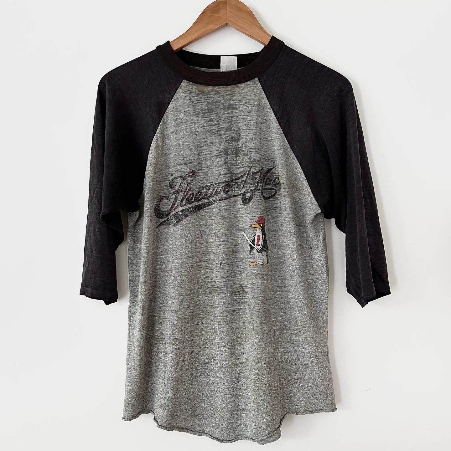 1982 Fleetwood Mac Vintage Tour Band Rock Raglan Tee … Gem