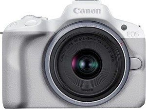 Canon EOSR50WH-1845ISSTMLK Mirrorless SLR Camera EOS R50 Standard Zoom Lens Kit