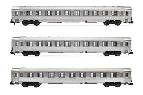 Arnold -N- 4335 - Reisezug-Personenwagenset 3-tlg DEV Inox SNCF Ep3 silber | Zustand: Neu