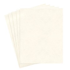 8.5 x 11" New White Stationery Parchment Cardstock Paper, 65lb Cover, 50 Qty