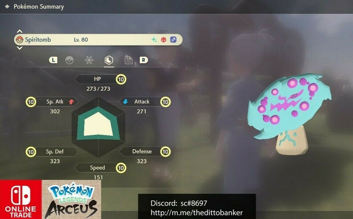 Pokémon Go Shiny Spiritomb - Tra'de Registered Shiny Spiritomb