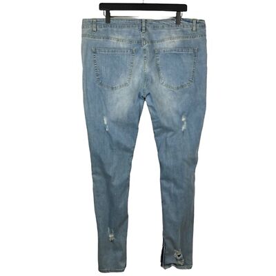 Serenede Ripped Jeans Womens Size 40 Zipper Leg Pants