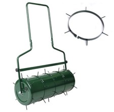 Rasen - Aerator SET für Gartenwalze Walze Arefizierer Rasenlüfter 5-teilig grün