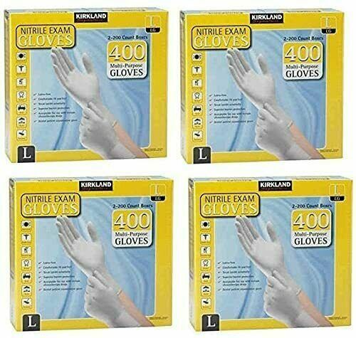 Guantes de examen de nitrilo Kirkland Signature - Cada paquete 2x200 = 400 unidades - grandes (paquete de 4) - Imagen 1 de 1
