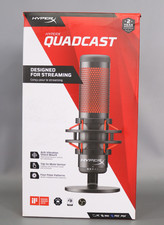 HyperX QuadCast USB Condenser Gaming Microphone - Black  For Parts No Working 
