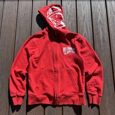2010s Billionaire Boys Club Red Zip Up Embroidered Logo Hoodie Men  s Size Medium