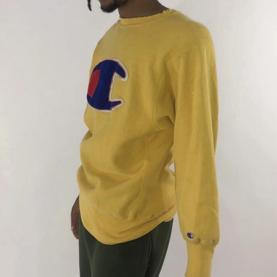 Редкий 90-х желтый чемпион пуловер толстовка размер большой - Изображение 2 из 3