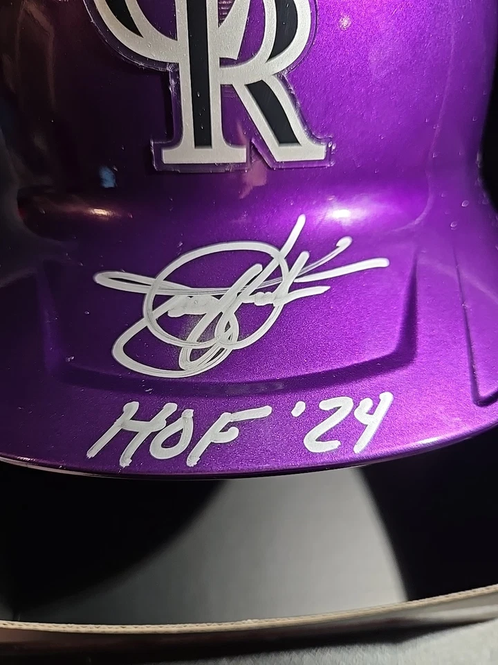 🔥Casco de bateo firmado por Todd Helton cromado Rockies alternativo🔥Fanatics certificado de autenticidad Foto 2 de 4