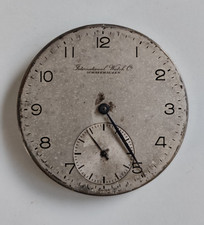 Orologio da tasca vintage IWC Schaffhausen quadrante e movimento (progetto/riparazione)