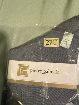Pierre Balmain Men's Solid Gray Socks, 27 cm, 1 Pair (MPN K-OS1000)