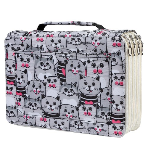 Colored Pencil Case- 200 Individual Slots Pencil Holder Pen Bag Large Capacit...