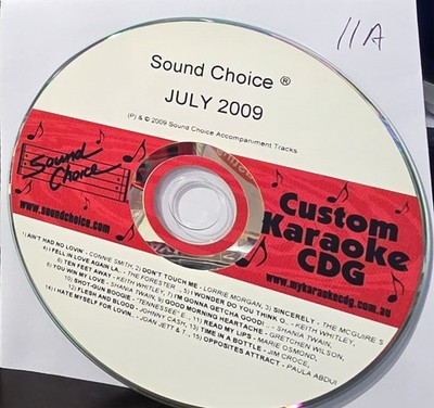 11A    CUSTOM  SOUND CHOICE   KARAOKE CDG LOT LONG DRIVE