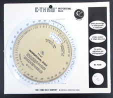 Vintage C-Thru Proportional Scale PS 69 Circular Slide Rule Round