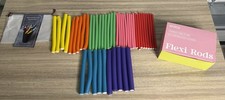 47 Pcs 7'' Hair Curlers Rollers Flexi Rods Flexible Curling Rods Set No Heat Hea