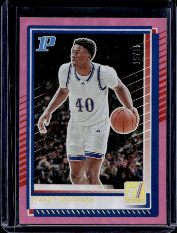 2025-26 Panini Donruss Flory Bidunga Future Frame Rookie RC #15/15 Jayhawks