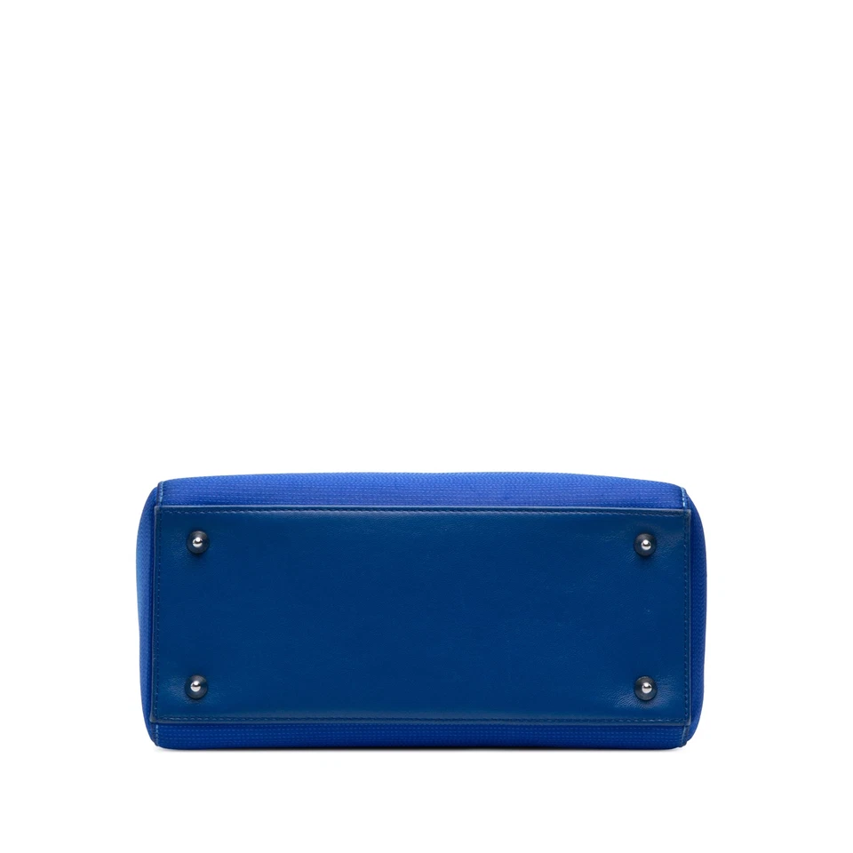 Authenticated Dior Medium Ombre Lady Dior Blue Denim Fabric Satchel - Image 3 of 4