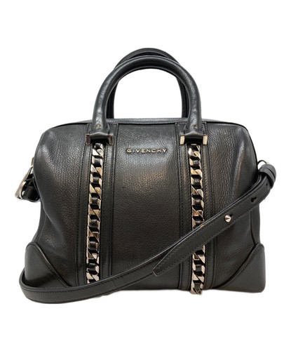 GIVENCHY Shoulder Bag Lucrezia Black Leather Authentic From Japan
