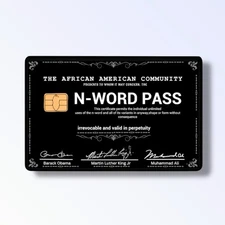 Word Pass Holographic Credit Card Sticker Debit Card Skin Cover Wallet Decal