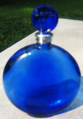 Empty  Cobalt Perfume Bottle Worth's Lalique Eau de Toilette Sans le Nuit Bottle
