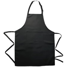 Basic Kitchen Aprons For Women With Pockets For Cooking Grilling Bbq, Black
