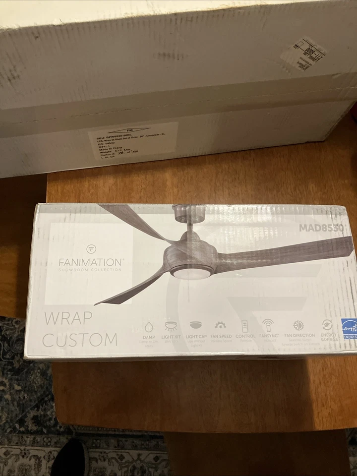 Fanimation Wrap Custom Ceiling Fan with LED Light Kit - Image 2 of 4