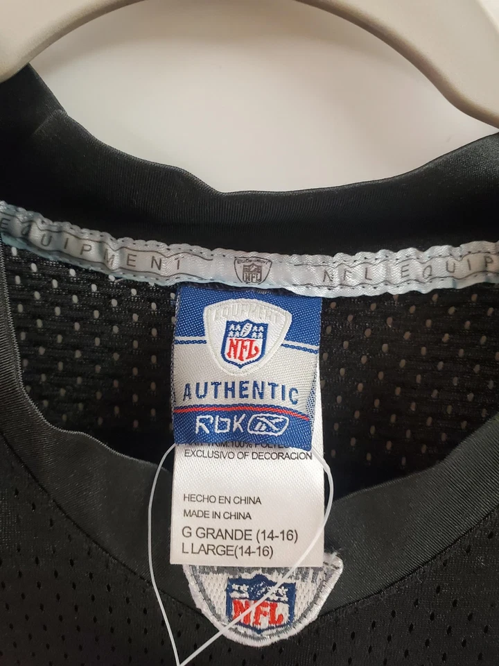 Camiseta de fútbol americano juvenil grande negra NFL Troy Polamalu Reebok de los Pittsburgh Steelers Foto 3 de 4