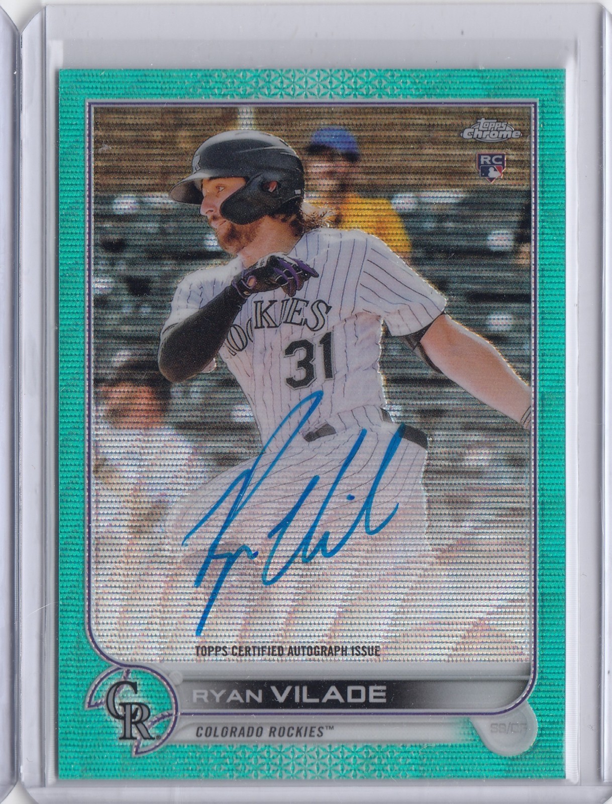Ryan Vilade 2022 Topps Chrome Rookie Autograph #RA-RV Aqua Wave Refractor #/199