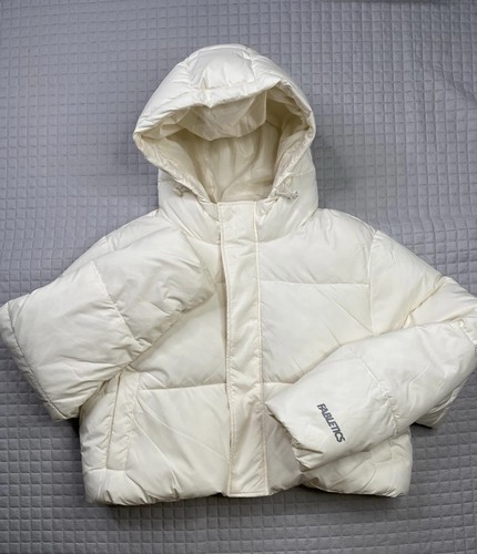 Fabletics Essential Cropped Hooded Puffer Coat Jacket Women Size XL With Pockets