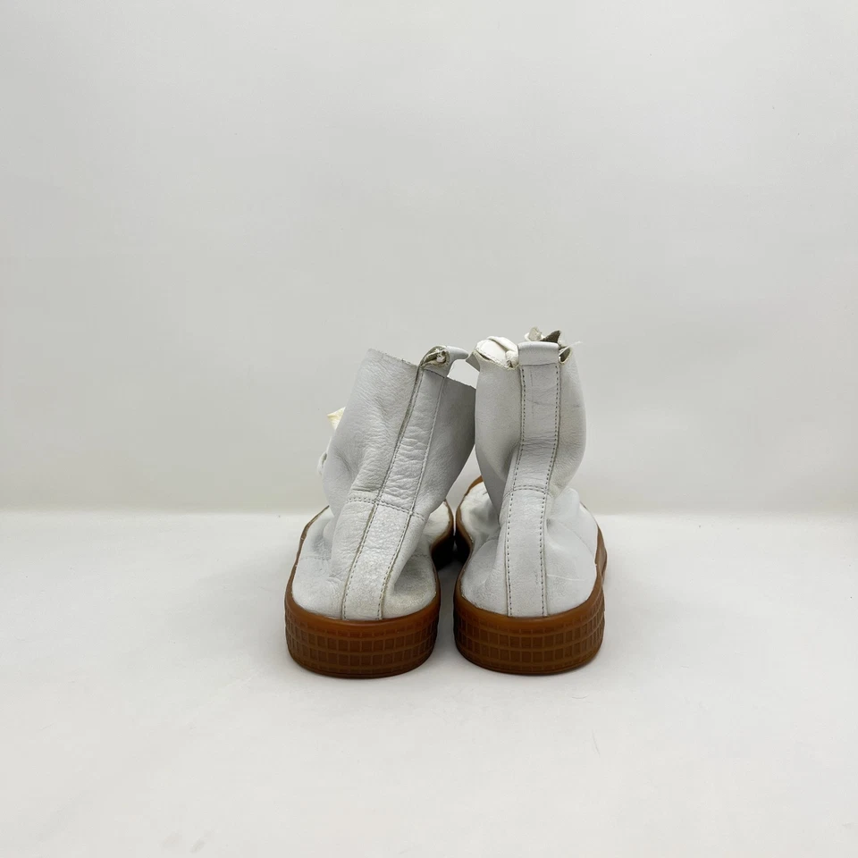 Zapatos informales de moda Topshop de cuero blanco con plataforma de goma de caña alta para mujer talla 7 Foto 4 de 4