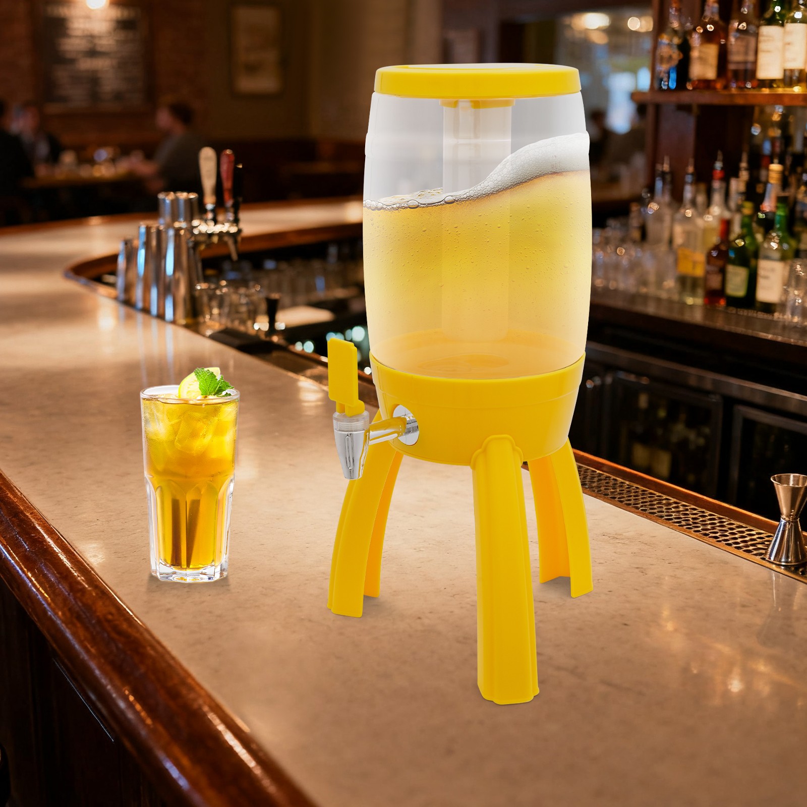 3L Draft Beer Tower Dispenser Cold Drink Beverage Beer Tower Tabletop Home Bar
