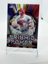 2021 Topps Chrome Rhys Hoskins Prismic Power Phillies Baseball Card