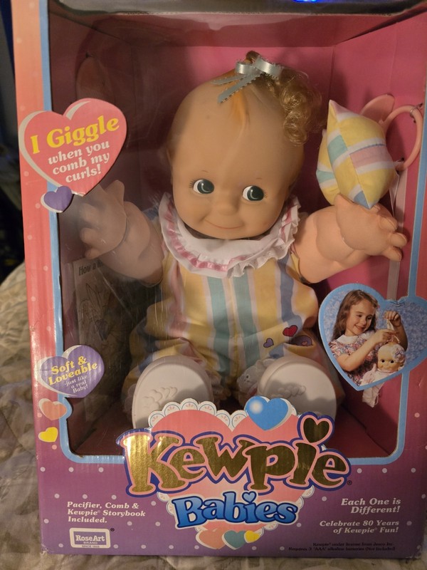 1993 Kewpie Baby Girl Doll Blue Eyes