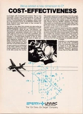 Sperry UNIVAC Original 1981 Cost-Effectiveness Print Ad Defense Systems