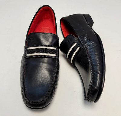 $298 New DONALD PLINER Leather Slip On Loafers Casual Shoes 