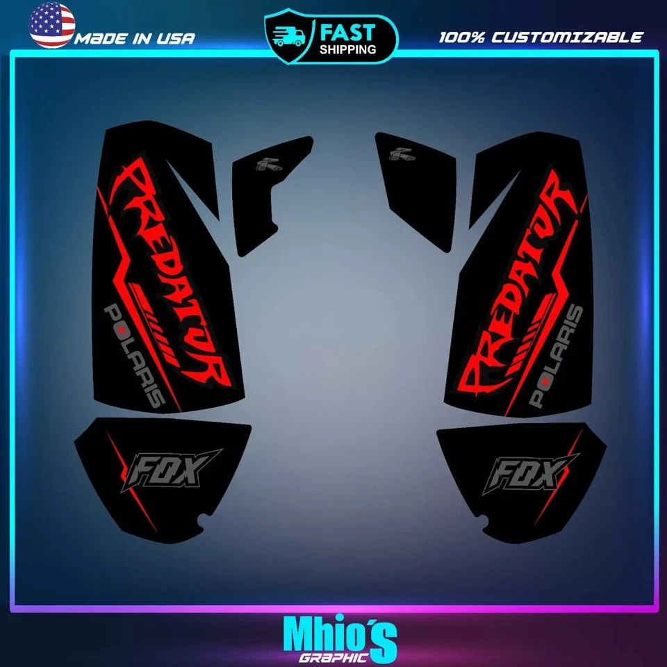 Polaris Predator 500 Grafik Full Decals Sticker Kit ATV - Bild 2 von 4
