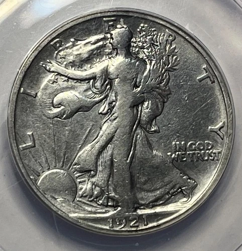 1921-S Walking Liberty Half Dollar - ANACS VF-20 Details; Nice Key Date Coin!
