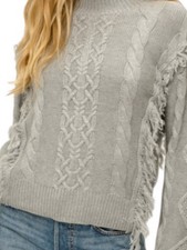 Light Grey Cable Knit Sweater