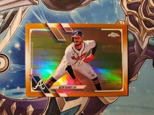2021 Ozzie Albies Topps Chrome True Orange Refractor /25 #24 Atlanta Braves